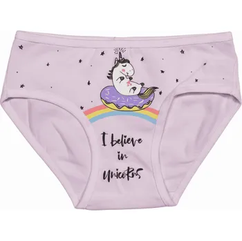 DÍVČÍ SPODNÍ KALHOTKY S JEDNOROŽCEM NOVINKA Barva: Fialková, Velikost: 128/134
