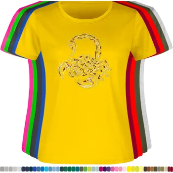 Dámské tričko levne-damske-bavlnene-tricko-potisk-znameni-stir Barva: Yellow - žlutá, velikost: 3XL