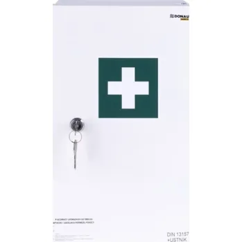 Lékárnička Polish Company Nástěnná lékárnička Donau Safety 40.2 DIN 13157 (+ náustek) kovová
