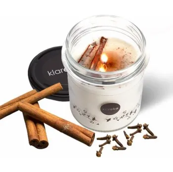 Masážní přístroj Klareko KLAREKO_Menší vonná sojová svíčka Skořicový hřebíček 80g