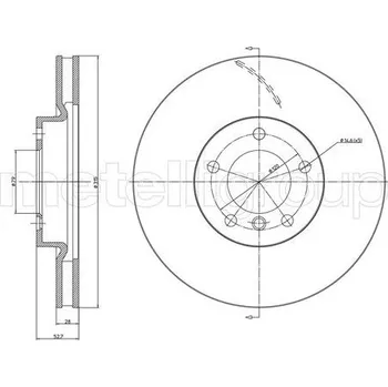 Brzdový kotouč Brzdový kotouč, , 34112227172, METELLI, 23-1233C