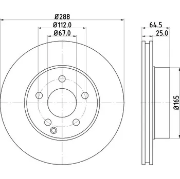 Brzdový kotouč Brzdový kotouč, , 0004211912, 2044210012, A0004211912, A2044210012, HELLA, 8DD 355 113-861