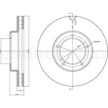 Brzdový kotouč Brzdový kotouč, , 4351260140, 4351260141, 4351260410, METELLI, 23-1712C