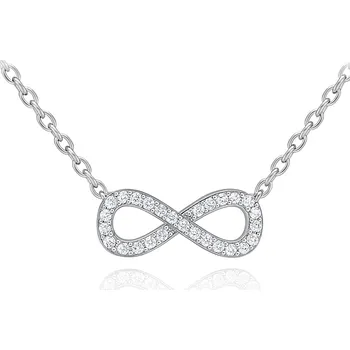 Náhrdelník Moonlit Stříbrný náhrdelník nekonečno se zirkony
