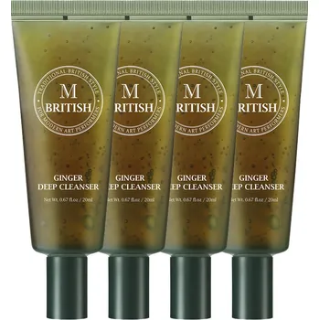 British M - Ginger Deep Cleanser - Hloubkově čisticí peelingový gel pro zdravou a vyváženou pokožku hlavy 20 ml × 4 ks