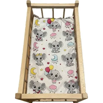 Dětské zboží SDS Matrace do postýlky pro panenky Veselí sloníci Bavlna, výplň: Polyester, 50/28 cm
