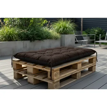 Podsedák Prošívané sezení na paletu RICCO color 27 tmavě hnědá 120x80 cm polstr na paletu - sedák Mybesthome