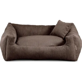 Pelíšek pro psa Vsepropejska Manšestr pelech pro psa s polštářkem Barva: Hnědá, Rozměr (cm): 65 x 55