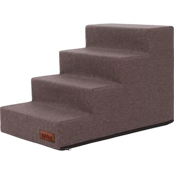 Schody a rampa pro psa DOGGY Schody pro psa INARI hnědé Velikost: S - výška 30cm, 3 schody(d.50cm,š.30cm)