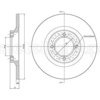 Brzdový kotouč Brzdový kotouč, , 4351210040, 4351210050, METELLI, 23-0149