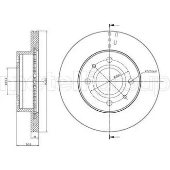 Brzdový kotouč Brzdový kotouč, , 5171202551, METELLI, 23-0905