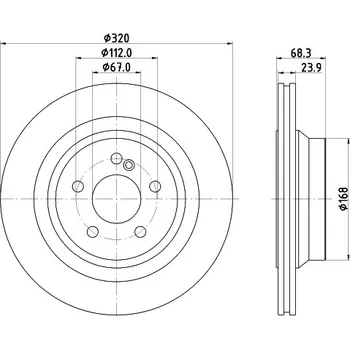 Brzdový kotouč Brzdový kotouč, , 0004231112, 2194230012, A0004231112, a2194230012, HELLA, 8DD 355 122-951