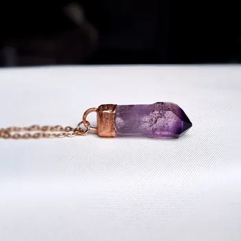 Přírodní kámen Ametyst s fantomy - přírodní krystal z lokality Brandberg - šperk ŠPERKY S PŘÍRODNÍMI KRYSTALY