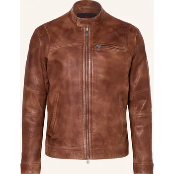 Peuterey Pánská Kožená Bunda Saguaro, hnědá, 52