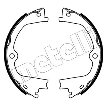 Sada brzdových čelistí, parkovací brzda, , METELLI, 53-0758