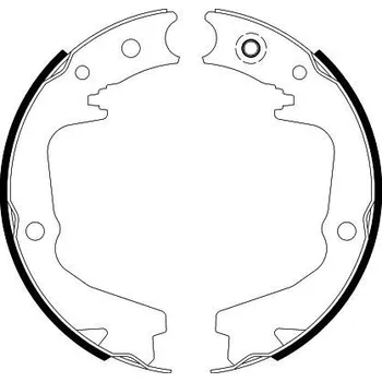 Brzdová čelist Sada brzdových čelistí, parkovací brzda, , 26694AG000, HELLA, 8DA 355 051-141