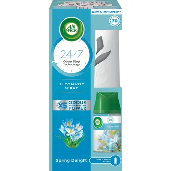 Osvěžovač vzduchu AIR WICK automatický osvěžovač vzduchu bílý+ náplň Spring Delight 250ml Automatický osvěžovač vzduchu s jemnou vůní květin a jarního vánku