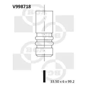 Rozvod motoru BGA Sací ventil BGA V998718