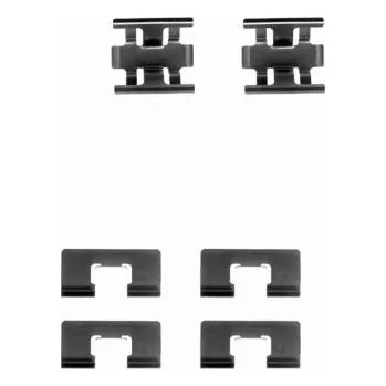 Přislušenství brzdového systému Sada příslušenství, obložení kotoučové brzdy, , HELLA, 8DZ 355 202-261