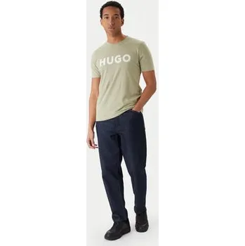 Pánské tričko HUGO T-Shirt Dulivio 50467556 Zelená Regular Fit M