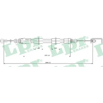 Lanko parkovací brzdy Tažné lanko, parkovací brzda, C0129B