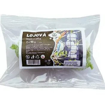 Krmivo pro ptáka Lojová koule malá - 2 (Lojová koule malá - 2 x 95 g, v síťce)