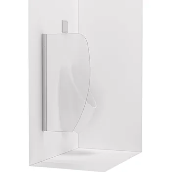 CERANO - Pisoárová dělící stěna Vetra - 6 mm - chrom, mléčné sklo - 40x80 cm