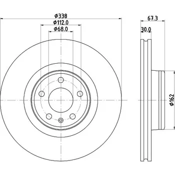 Brzdový kotouč Brzdový kotouč, , HELLA, 8DD 355 135-151