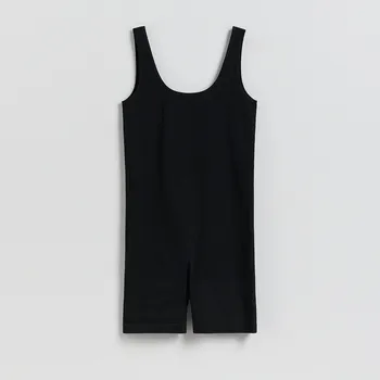 Dámské kalhoty Reserved - Žebrovaná kombinéza - černý - 495IY-99X - 495IY-99X-M