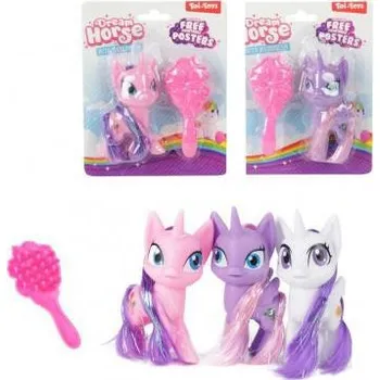 Panenka Teddies Jednorožec mini česací s hřebenem 10 cm