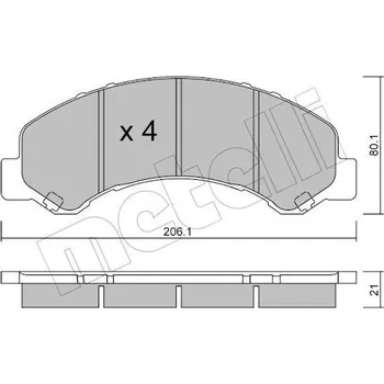 Brzdový systém Sada brzdových destiček, kotoučová brzda, , 8971686340, 8973784460, 8982447940, METELLI, 22-0621-0