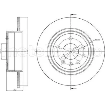 Brzdový kotouč Brzdový kotouč, , 5057476, 5391537, METELLI, 23-0796C