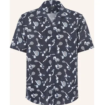 Pánská košile Olymp Pánská Resortová Košile Comfort Fit S Lnem, tmavě modrá...