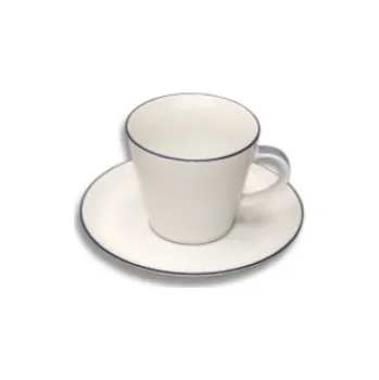 Tom, šálek a podšálek, 200ml, modrá linka, Thun