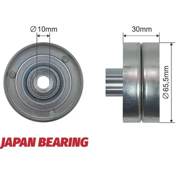 Vratná/vodicí kladka, klínový žebrový řemen, RRK-FR-008