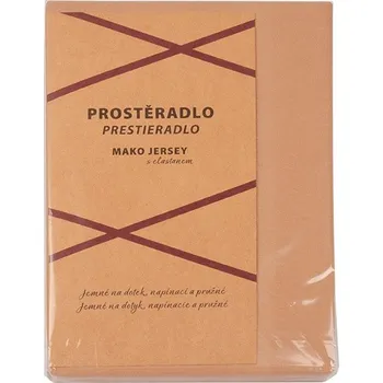Prostěradlo Vesna Luxusní prostěradlo JERSEY EXCELLENT s elastanem kakaové 180x200 cm