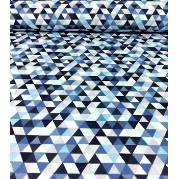 Bavlněná látka triangl modrý | RTex