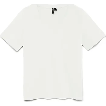 Vero Moda dámské triko výstřih do V Paulina bílé Velikost: XS