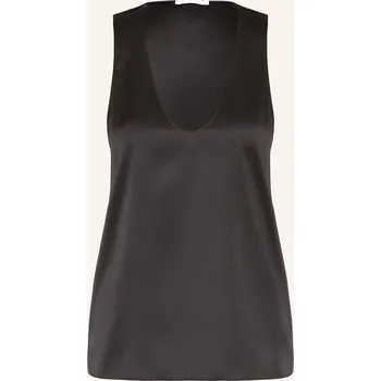 Dámské oblečení Patrizia Pepe Dámské Saténové Tričko, černá, 40