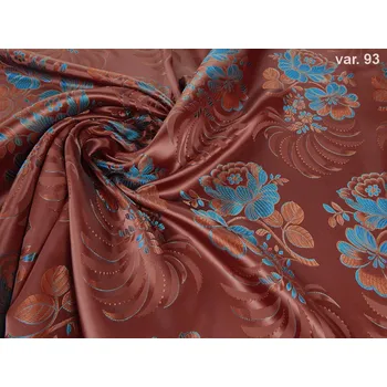 HEDVA ČESKÝ BROKÁT Ondrin 160 krojový brokát RŮŽE S VĚJÍŘEM vínová | 93