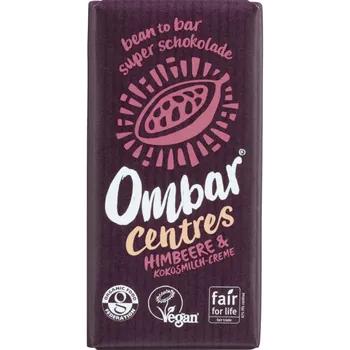 Čokoláda Ombar Bio Raw Čokoláda Malina a Kokos 70g