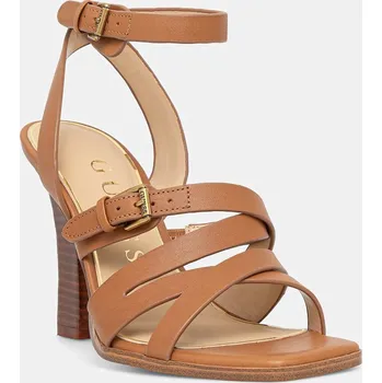 Dámské sandále Kožené sandály Guess RADELA FLJRAD.LEA03.BROWN hnědá 88X, EUR 39