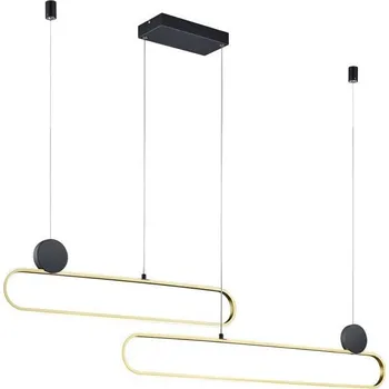 Trio - LED Stm. lustr na lanku GRANT LED/54W/230V 2300/3000/4000K černá/zlatá