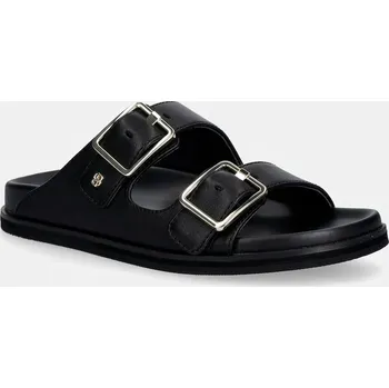 Dámské pantofle Kožené pantofle BOSS Freyah 50563376.001 černá 99X, EUR 37