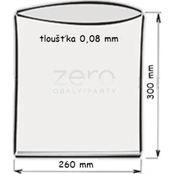 Obalový materiál Sáček PE 26x30 cm (80 µm) - transp.