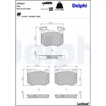 Sada brzdových destiček, kotoučová brzda, , DELPHI, LP3927