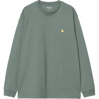 Pánské tričko TRIKO CARHARTT WIP Chase L/S - zelená - L + při osobním odběru 1 131 Kč