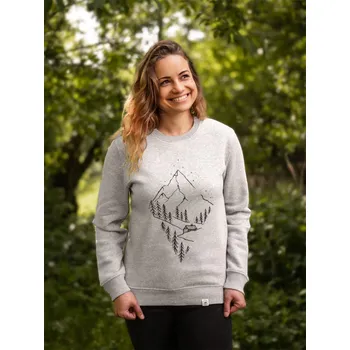 Dámská mikina Dámská mikina bez kapuce Pure nature - šedá Žíhaně šedá XXL (běžné) - XL (výrobce)