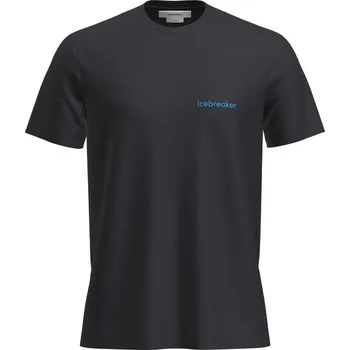 Pánské tričko technické tričko s krátkým rukávem pánské ICEBREAKER M Mer 150 Tech Lite SS Tee IB Wordmark BLACK - M