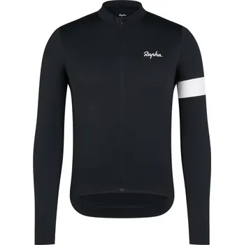 Cyklistické oblečení Cyklistický termodres s dlouhými rukávy RAPHA JSY RPH 24 CORE THRM LS Black - L